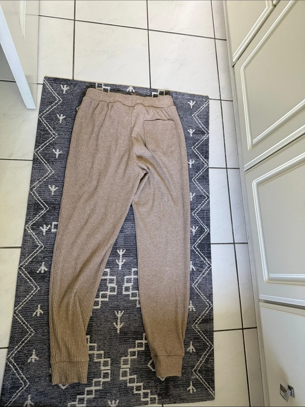 Alo Muse Sweatpants Joggers Gravel Ribbed Fleece Lounge Pants